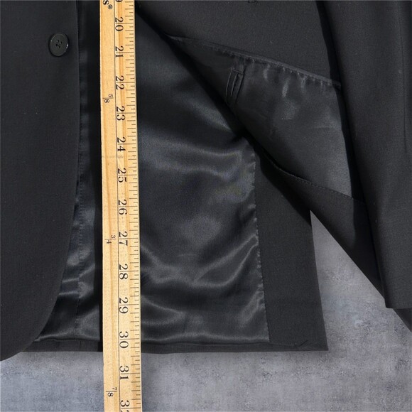CALVIN KLEIN Men's Blazer 40L Sport Coat Two Button Jacket Black Stretch Wool - Picture 10 of 14